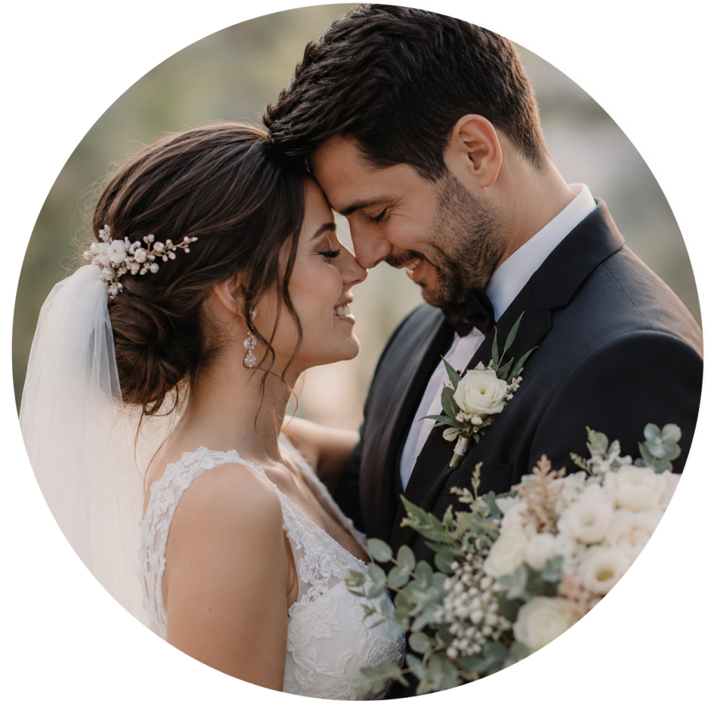 Galletas personalizadas con fotos de los novios para una boda