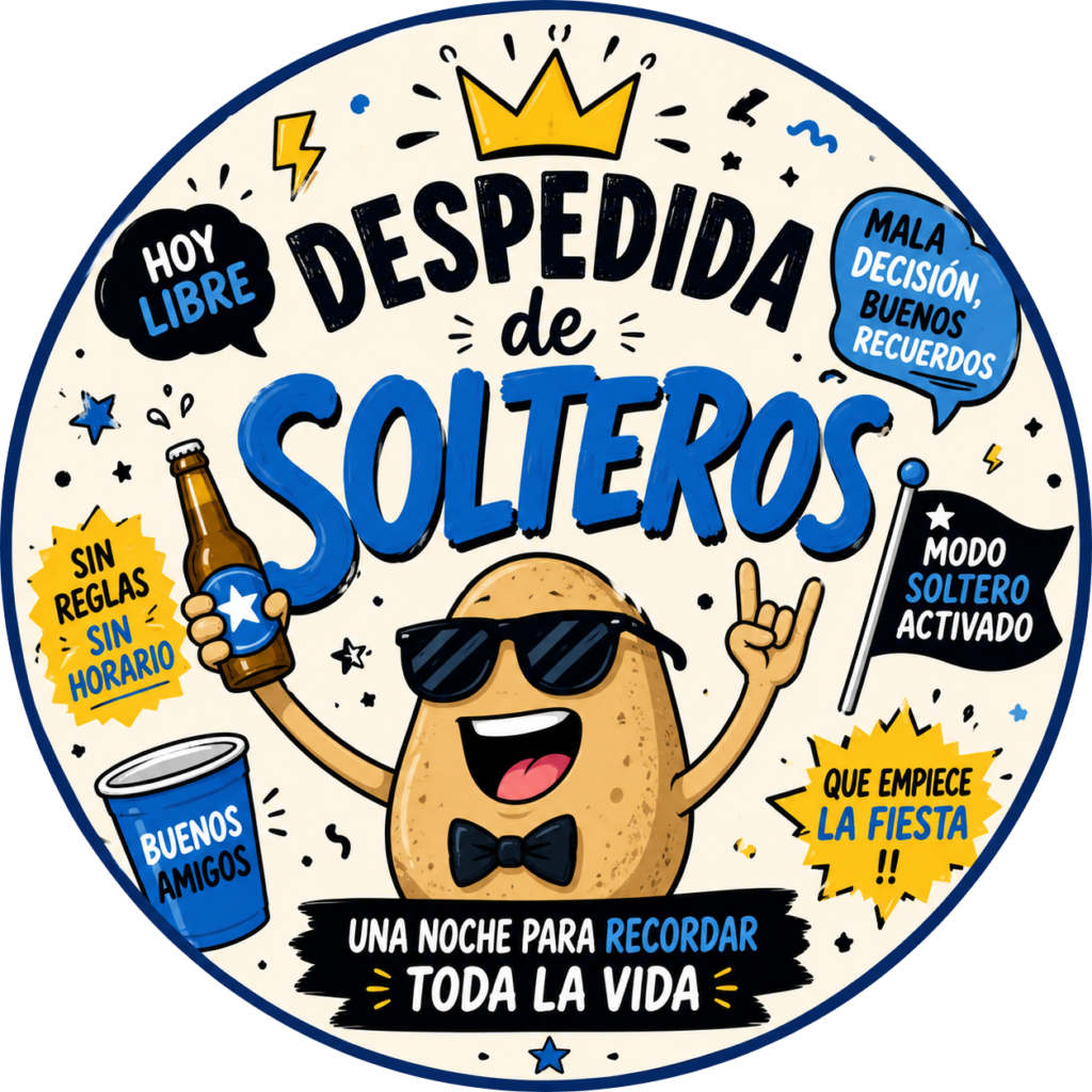 Galleta personalizada para despedida de soltero: Soltero patata