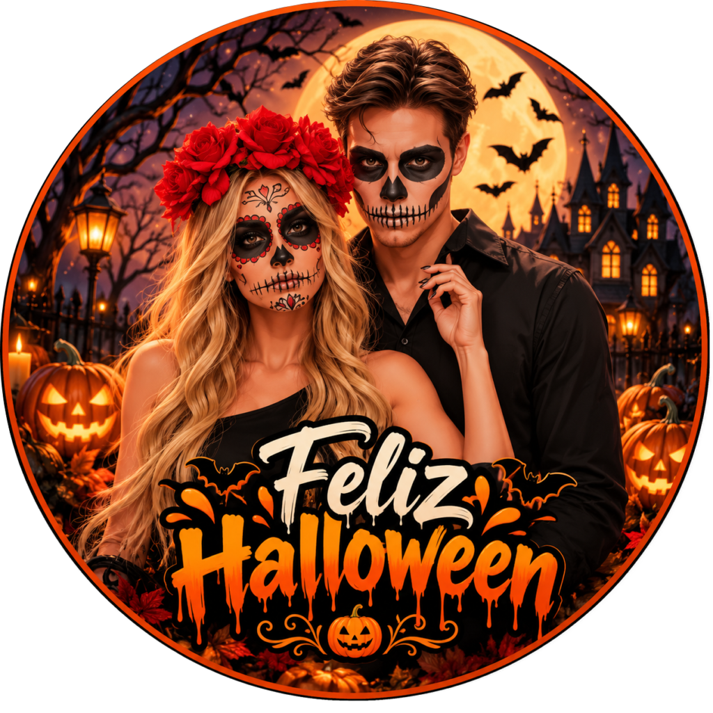 Galleta de Halloween personalizada para pareja